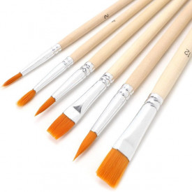 Art set drvena paleta i 12 četkica za slikanje