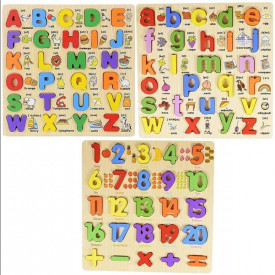 Drvene slagalice alfabet i brojevi