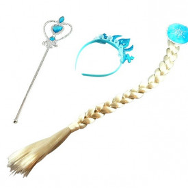 Frozen Elsa ili Ana kostim set - lepršava suknja,kruna,pletenica,čarobni štapić