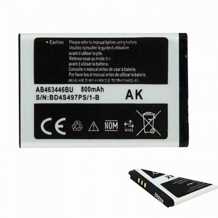 Baterija E900 AB463446BU za Samsung GT-C3595, GT-E2530, GT-C3520, GT-E1050, SGH-E250