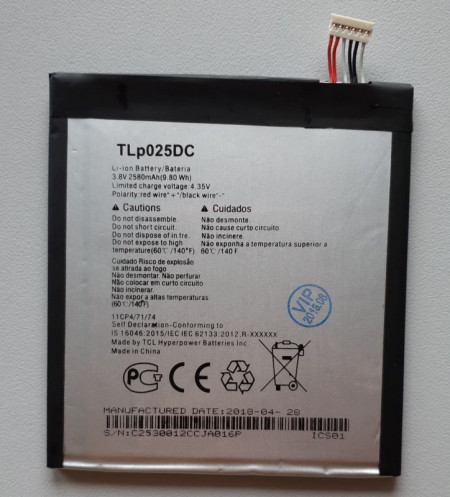 Baterija TLp025DC za Alcatel OT-8050D, One Touch Pixi 4 7.0, One Touch Pixi 4 6.0