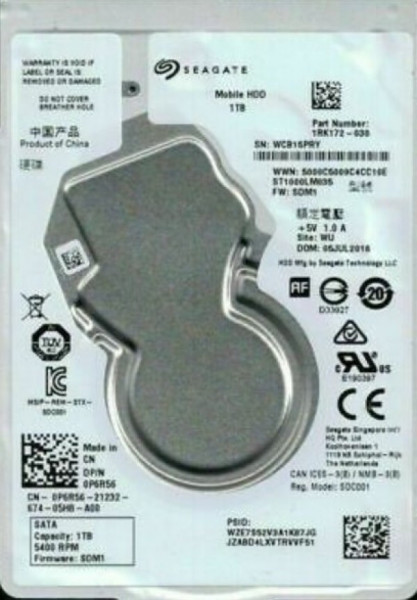 HDD interni 2.5" 1TB SEAGATE ST1000VT001 5400RPM 128MB SATA3