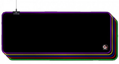 Gejmerska podloga za miša Gembird MP-GAMELED-L od prirodne gume 350x800mm, 4mm RGB LED svetlo, LARGE