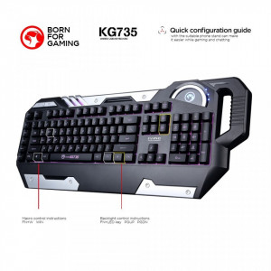 Gejmerska tastatura MARVO KG735 LED pozadinsko osvetljenje tastera