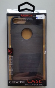 TPU maska BRUSHED za IPHONE 7 PLUS 2016, iPhone 8 plus 2017 (5.5") black