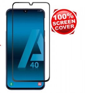 Zaštitno staklo Tempered Glass za Samsung SM-A405F Galaxy A40 2019 (5.9") Glass 5D FULL GLUE crni rubovi