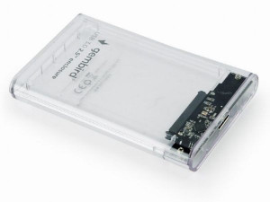 Externo kuciste USB 3.0 za 2.5" SATA hard diskove 9,5mm transparentni, Gembird EE2-U3S9-6