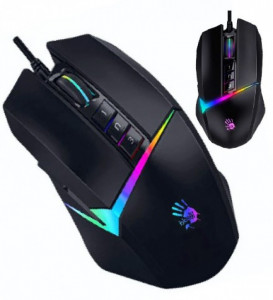 Gejmerski optički miš, A4Tech A4-W60 Max, Bloody RGB, 2000Hz/100-10.000 Dpi, Black USB 135mm