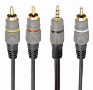 Gembird CCAP-4P3R-1.5M RJA 3.5 mm 4-pin na RCA audio-video kabl, 1.5m