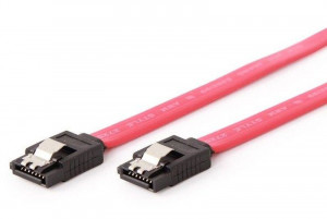 Gembird Metal clips, Serial ATA data kabl flat, 50cm, Gembird CC-SATAM-DATA