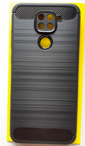 TPU maska BRUSHED za Xiaomi Redmi Note 9 2020 (6.53") crna