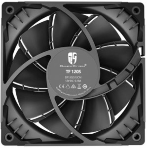 Hladnjak kućista 120x120x25mm, DeepCool TF120S BLACK, VENTILATOR Hydro Bearing 400-1800rpm 64CFM 32DB