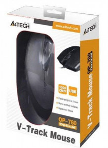 USB Opticki miš A4Tech A4-OP-760-UB, 1000Dpi Black