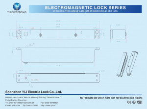 Elektromagnetna brava YM-280H (LED), jedna vrata, do 280 kg