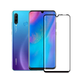 Zaštitno staklo 5D full glue za Huawei P30 2019 (6.10") zakrivljeno, crni rub