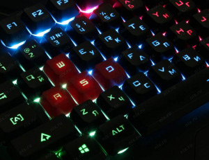 Gejmerska tastatura, A4Tech A4-B150N Bloody, US-LAYOUT, black, USB