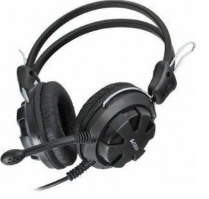 Gejmerske slušalice s mikrofonom, A4Tech A4-HS-28-1, 40mm/32ohm, black, 2x3.5mm