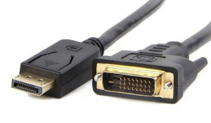Kabl DisplayPort na DVI-D dual link, muški na muški, Gembird CC-DPM-DVIM-3M, 3m