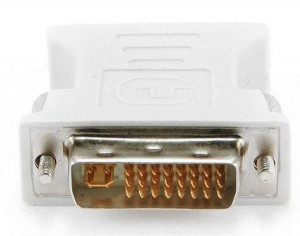 Adapter DVI-I 24 pin muški na VGA 15 pin ženski Gembird A-DVI-VGA, crni ili beli