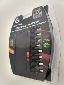 Adapter Punjač za laptop Gembird NPA-AC5D AC 90W + QC3.0 mobilni punjac quick charge 3A, auto-voltage