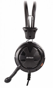 Gejmerske slušalice s mikrofonom, A4Tech A4-HS-28-1, 40mm/32ohm, black, 2x3.5mm