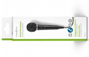 Karaoke mikrofon Nedis MPWD01BK , 6.35mm -75dB+/-3dB, Sensitivity, 80Hz-12kHz, kabl 5.0m