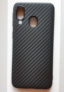 TPU maska 0.3mm CARBON za Samsung SM-A405F Galaxy A40 2019 (5.9") crna