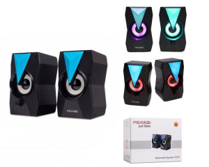Zvučnici 2.0 Microlab B-22, Drveni zvučnici crni, 6W RMS (2 x 3W), USB napajanje, 3,5mm
