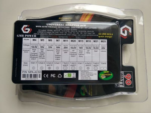 Adapter Punjač za laptop Gembird NPA-AC5D AC 90W + QC3.0 mobilni punjac quick charge 3A, auto-voltage