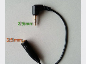 Audio adapter RJA 2,5mm muški na RJA 3,5mm ženski PT-01