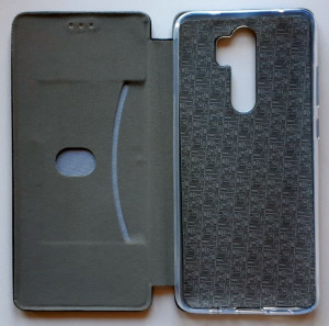 Preklopna futrola LEATHER za Xiaomi REDMI Note 8 Pro 2019 (6.53") crna