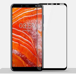 Zaštitno, kaljeno staklo 5D Full Glue za Nokia 3.1 Plus 2018, Nokia X3 (6.0") crni rubovi