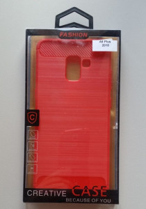 TPU maska BRUSHED za SM-A730F GALAXY A8 PLUS 2018 RED