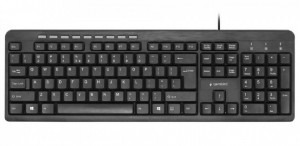 Žična USB tastatura Gembird KB-UM-106, 104 tastera, US raspored, crna
