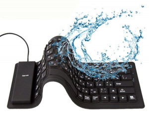 Tastatura gumena vodootporna Gembird KB-109F-B, USB, PS2, PS/2