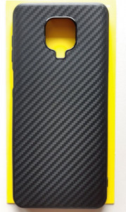 TPU maska CARBON 0.3mm ultra tanka za Xiaomi Redmi Note 9 Pro 2020, Redmi Note 9S (6.67") crna
