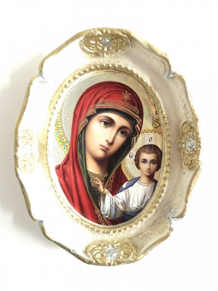 Plachet ipsos icoana ovala Sfanta Maria cu pruncul