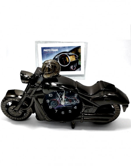 Rama foto si motocicleta din plastic cu ceas
