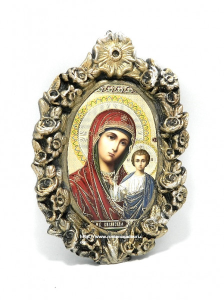 Icoana ceramica Maica cu Pruncul din Kazan