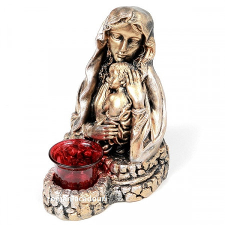 Candela ceramica Maica cu Pruncul Iisus in brate