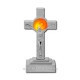 Cruce plastic cu led Iisus pe cruce
