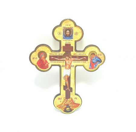 Cruce ortodoxa din lemn cu margini rotunde