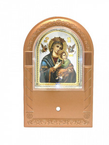 Icoana din plastic cu leduri multicolore