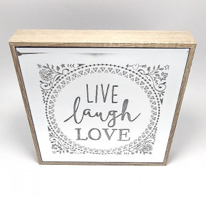 Oglinda cu led cu mesaj live laught love