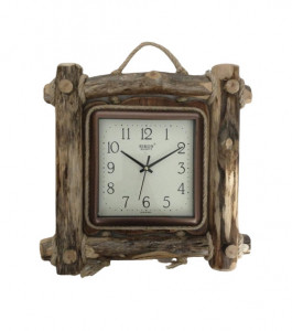 Ceas decorativ din lemn rustic