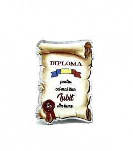 Diploma cu mesaj Cel mai bun iubit din lume