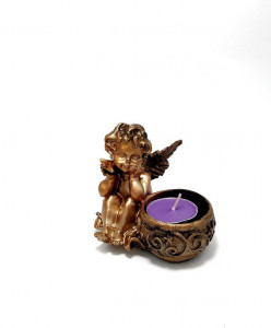 Inger cu suport lumanare Bronz 9 CM