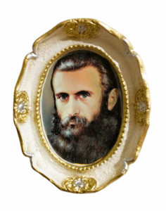 Icoana ceramica ovala Arsenie Boca