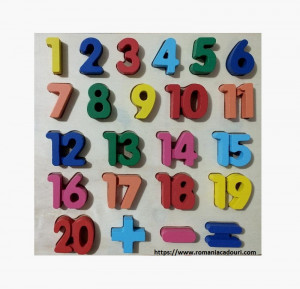 Puzzle lemn cifre 27x28cm