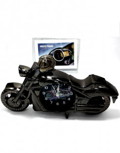 Rama foto si motocicleta din plastic cu ceas